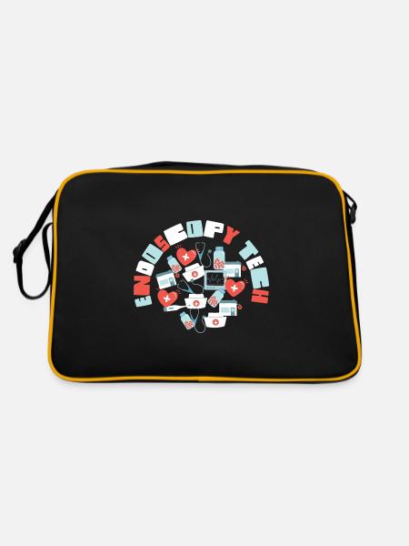 Conceptions uniques d’infirmière d’endoscopie et d’escouade gastro - Sac Retro - noir/or - Dos
