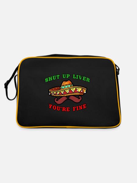 Tais-toi Liver Tu vas bien Fiesta Thème - Sac Retro - noir/or - Dos