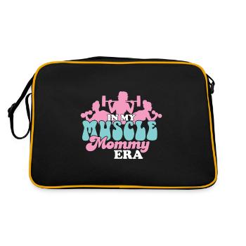 In My Muscle Mommy Era Personal Trainer Mama - Retro Tasche - Schwarz/Gold - Hinten