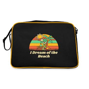 I Dream of the Beach Vacation Summer Trip - Retro Bag - black/gold - Back