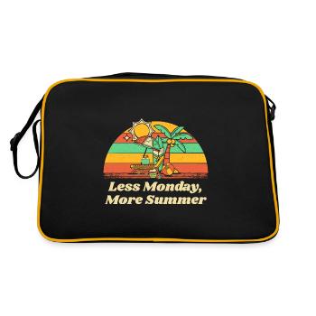 Moins de lundi plus de vacances d’été entre collègues - Sac Retro - noir/or - Dos