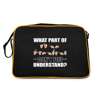 Quelle partie de Don’t You Understand ASL Teacher - Sac Retro - noir/or - Dos