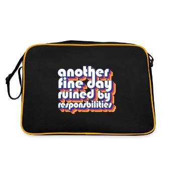 Drôle d’adulte Une autre belle journée gâchée par - Sac Retro - noir/or - Dos