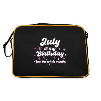 Juillet est mon anniversaire Oui Tout le mois Né en - Sac Retro - noir/or - Dos