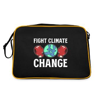 Fight Climate Change Klimawandel-Analyst - Retro Tasche - Schwarz/Gold - Hinten