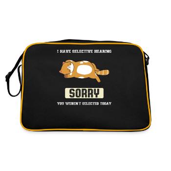 I Have Selective Hearing You Weren't Selected - Retro Bag - black/gold - Back