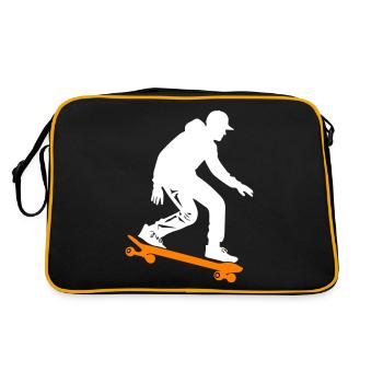 Skateboarding Homme Symbole Skateboard - Sac Retro - noir/or - Dos