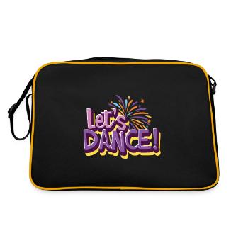 lets dance! - lively lettering - Retro Bag - black/gold - Back
