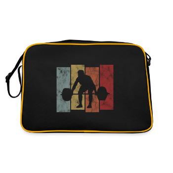 Musculation Bodybuilder GYM Fitnessstudio Retro - Sac Retro - noir/or - Dos