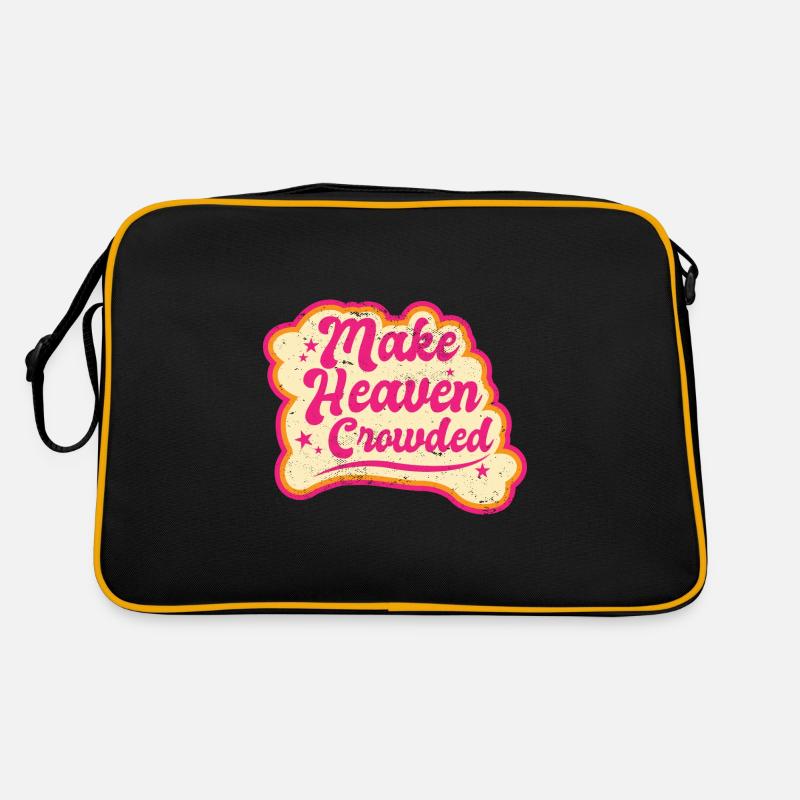 Make Heaven Crowded Bible Scripture Jesus Retro Bag