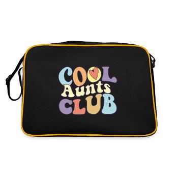 Cool Aunts Club Best Proud Auntie Ever Squad - Retro Tasche - Schwarz/Gold - Hinten