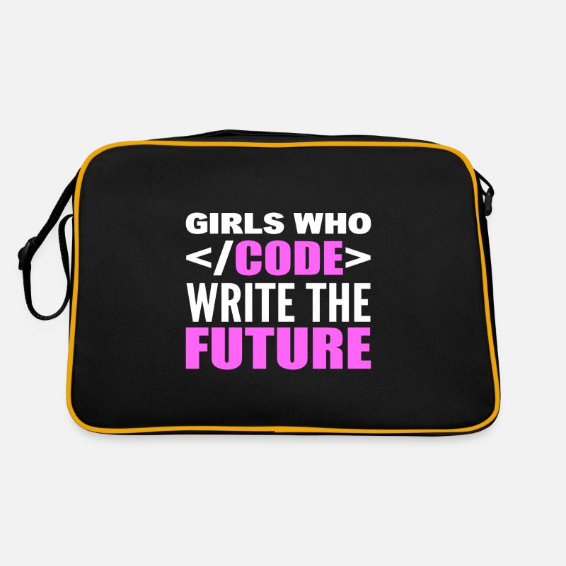 Girls Who Code Write The Future Programmierer Retro Tasche