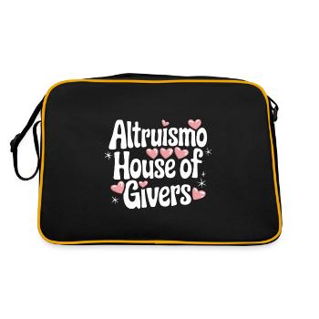 Altruismo Selfless Giving Giving School Spirit - Retro Bag - black/gold - Back