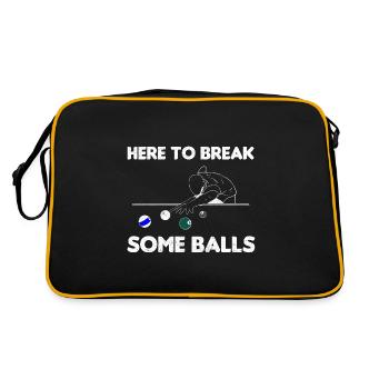 Pool players, billiards players - Retro Bag - black/gold - Back