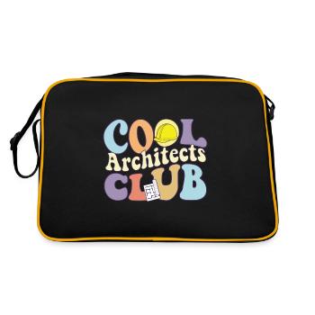 Cool Architects Club Architecture Major Squad - Retro Tasche - Schwarz/Gold - Hinten