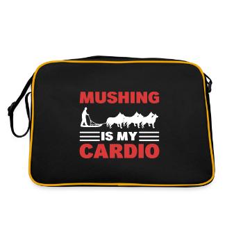 Schlittenhund Musher - Retro Tasche - Schwarz/Gold - Hinten