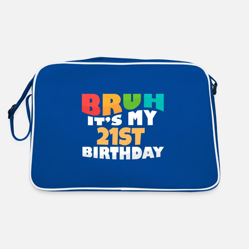 Bruh It's My 21th Birthday Twenty First Bday Retro Tasche