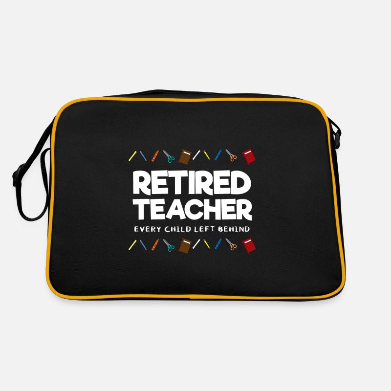 Retired Teacher Every Child Left Behind Lehrer Retro Tasche