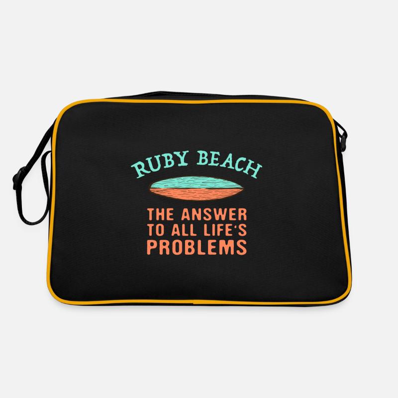 Ruby Beach Answer To All Life's Problems Surfing Retro Tasche