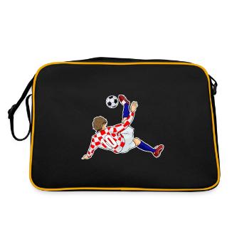 Équipe de Croatie de football I Football Croatie - Sac Retro - noir/or - Dos