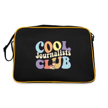 Cool Journalist Club Journalism Squad Writer - Retro Tasche - Schwarz/Gold - Hinten