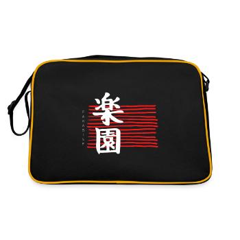 Kanji Japon Caractères Paradise / Paradis - Sac Retro - noir/or - Dos