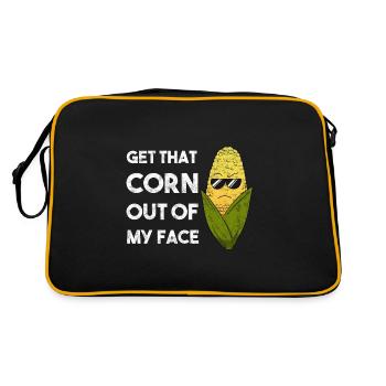 Sortez ce maïs de mon visage Agriculteur de maïs - Sac Retro - noir/or - Dos