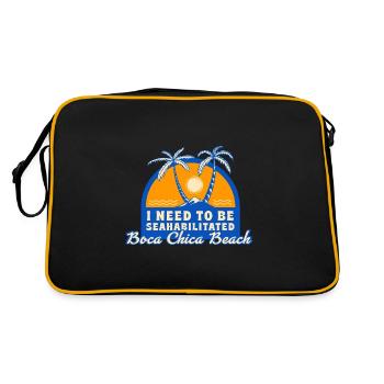 J’ai besoin d’être séahabilité Boca Chica Beach - Sac Retro - noir/or - Dos