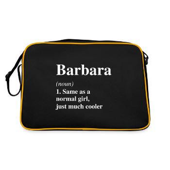 Barbara Définition Cool Nom Dire Cadeau - Sac Retro - noir/or - Dos