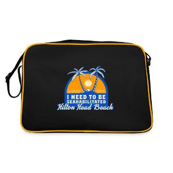 I Need To Be Seahabilitated Hilton Head Beach - Retro Bag - black/gold - Back