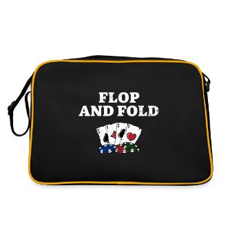Flop and Fold Casino Poker Gambling Poker Player - Sac Retro - noir/or - Dos