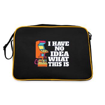 I Have No Idea What This Is 70s Throwback 80s - Retro Bag - black/gold - Back