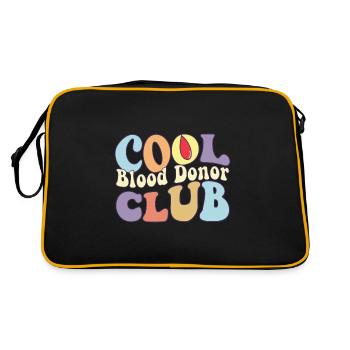Cool Blood Donor Club Save Lives Blood Donation - Sac Retro - noir/or - Dos