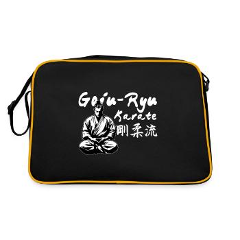 Goju Ryu Karaté Kanji Kimono Arts Martiaux Dojo - Sac Retro - noir/or - Dos