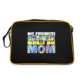 My Favorite Dancer Calls Me Mom Proud Dance Mother - Retro Tasche - Schwarz/Gold - Hinten