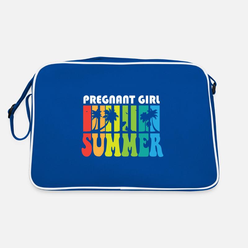 Fille enceinte Annonce de bébé d’été Grossesse Sac Retro