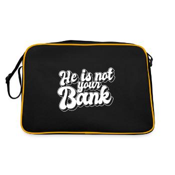 He Is Not Your Bank Gender Equality Financial - Retro Bag - black/gold - Back