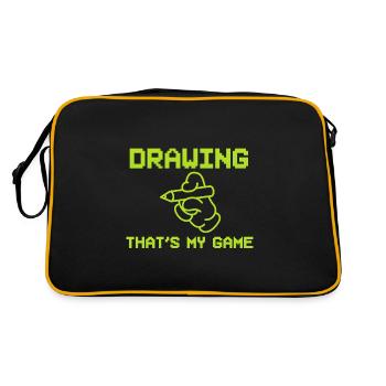 Kunstliebhaber Animator - Retro Tasche - Schwarz/Gold - Hinten