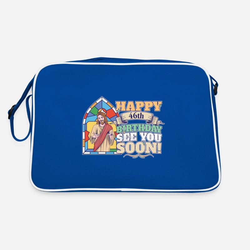 Joyeux 46e anniversaire À bientôt Jésus drôle Mème Sac Retro