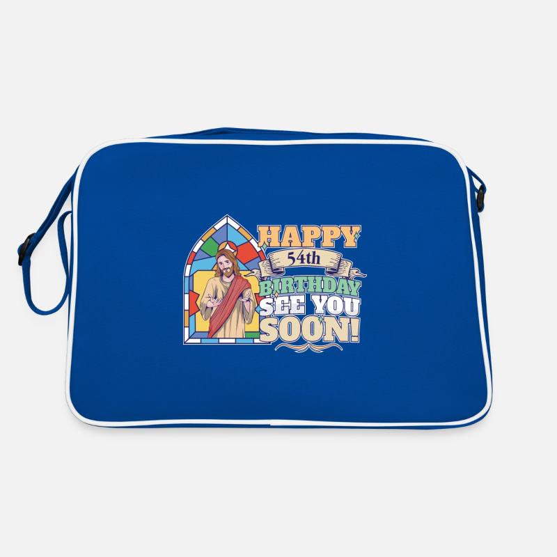 Joyeux 54e anniversaire à bientôt Drôle Jésus Meme Sac Retro
