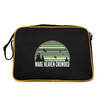 Citation chrétienne religieuse Rendre le ciel bondé - Sac Retro - noir/or - Dos