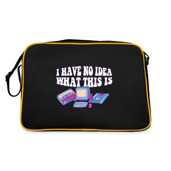 Funny Retro 70s 80s Throwback I Have No Idea What - Retro Bag - black/gold - Back