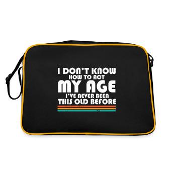 Je ne sais pas comment jouer mon âge drôle d’adulte - Sac Retro - noir/or - Dos