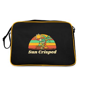 Sun Crisped Beach Summer Ocean Tropical Holiday - Retro Bag - black/gold - Back
