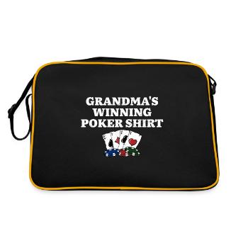Grand-mère gagnante de la chemise de poker Gambler Nana - Sac Retro - noir/or - Dos