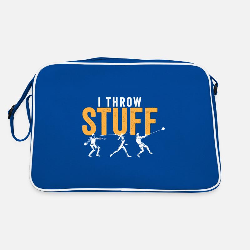 Je lance des trucs Lancer du disque Lancer du poids Piste & Sac Retro