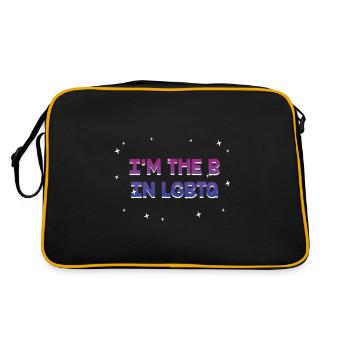 Je suis le B dans LGBTQ Bisexual Pride Bi LGBT - Sac Retro - noir/or - Dos