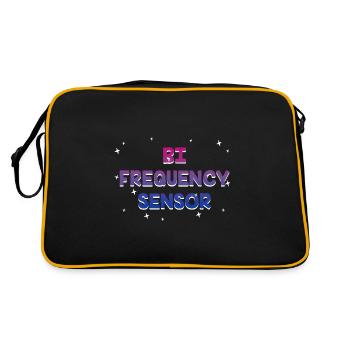Bi Frequency Sensor Bisexual Pun Bi Pride Joke - Retro Bag - black/gold - Back