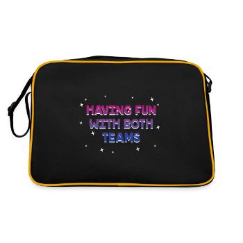 S’amuser avec les deux équipes Bisexuel LGBTQ Bi - Sac Retro - noir/or - Dos