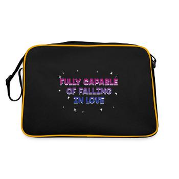 Capable de tomber amoureux Bisexuel LGBTQ Bi - Sac Retro - noir/or - Dos